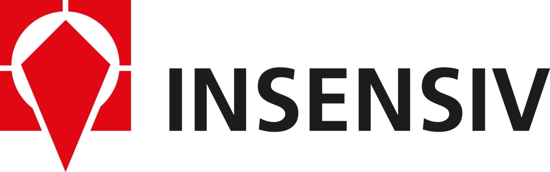 The image shows the INSENSIV logo with a red geometric symbol on the left and the word INSENSIV in bold black letters on the right.